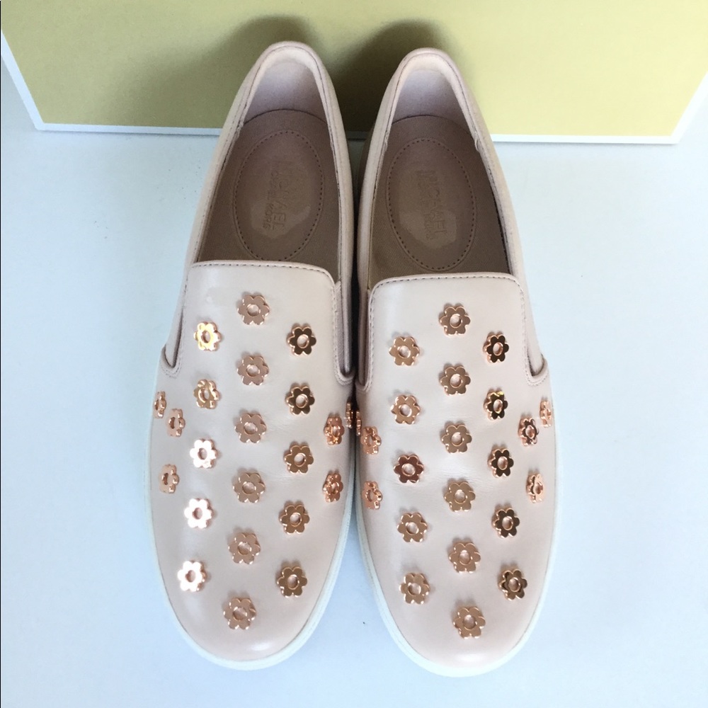 Michael Kors Light Pink Leather Keaton Slip-on